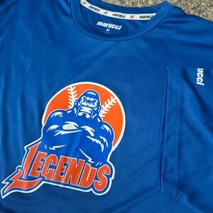 Marucci Legend Baseball Performance Shirt Mens Medium Royal Blue Gorilla Graphic